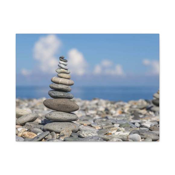 Stone Zed Stack Over Balance Nature Wilderness Photography Canvas